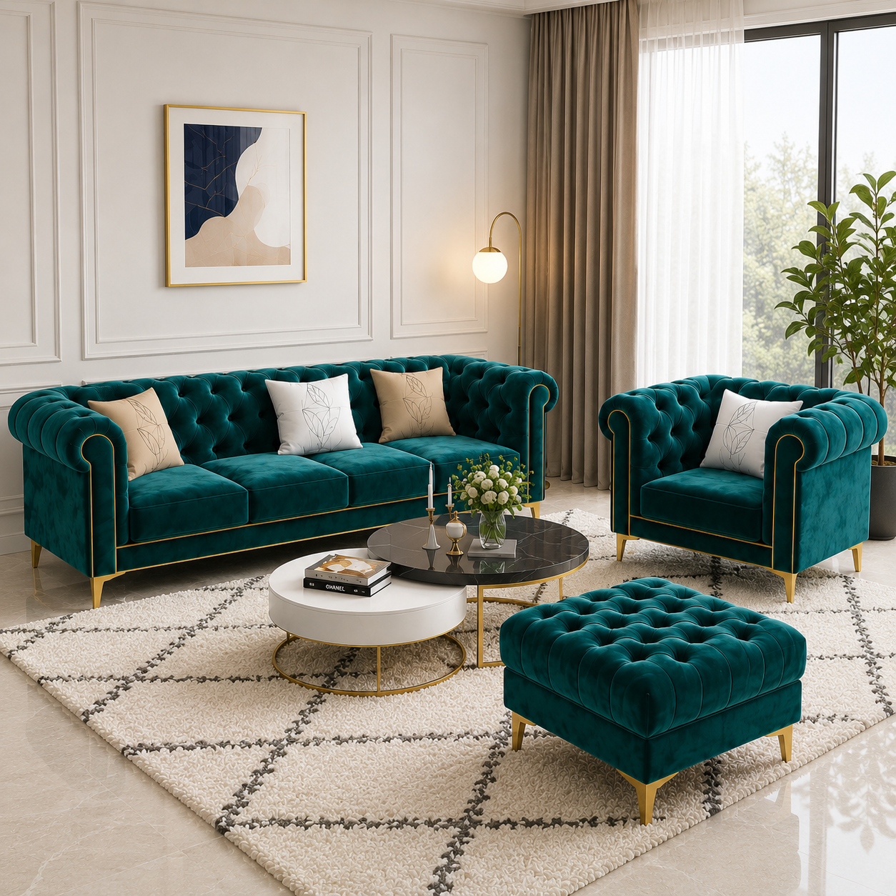 Emerald Royale Couch Set shown in an interior setting