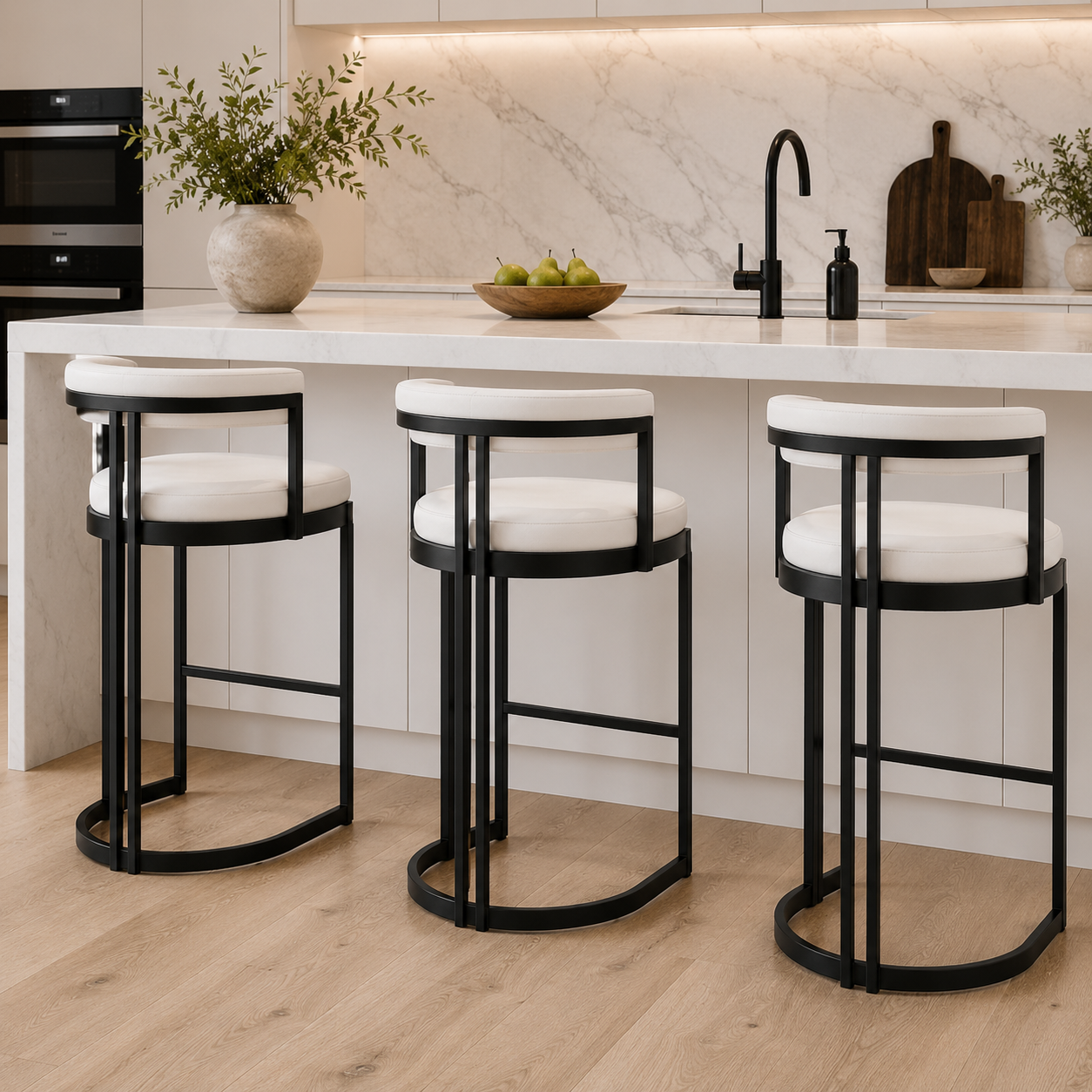 Montel Bar Stool shown in an interior setting