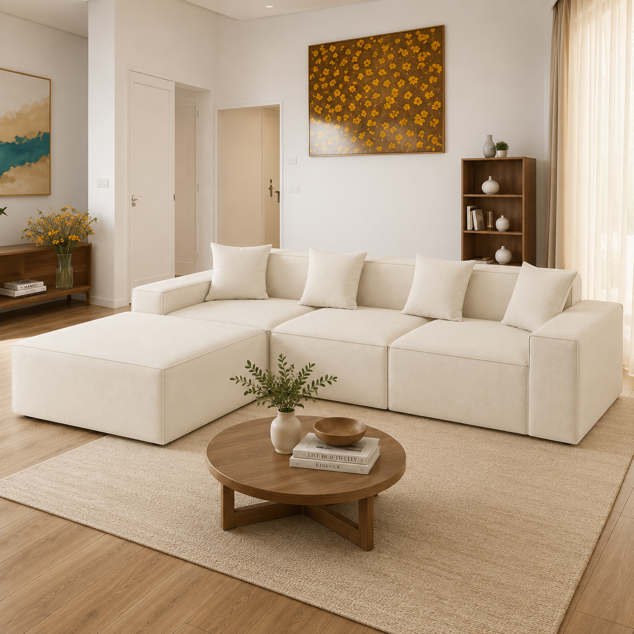 Luna Modular Couch shown in an interior setting