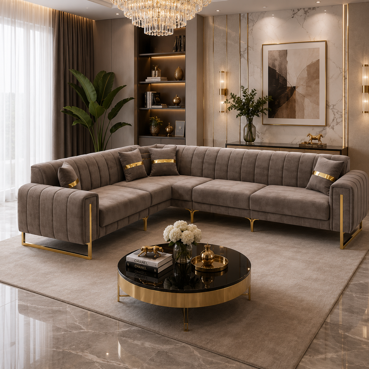 Valencia Corner Couch shown in an interior setting